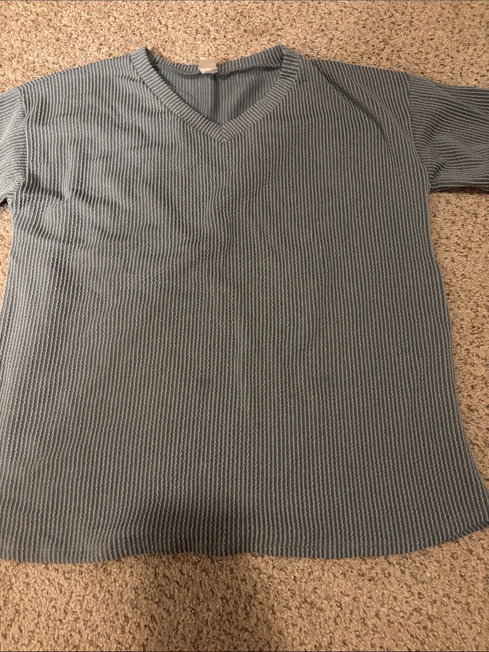 Pink Blush Ribbed V-Neck Lounge Set - Picture 3 of 5